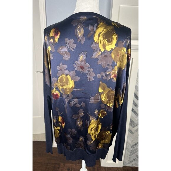 NWOT ST. JOHN For Nordstrom Cashmere Front Silk Back Sweater Size M Oversize Fit - Picture 6 of 9